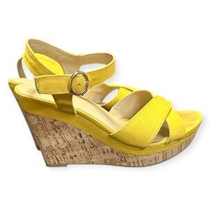 XAPPEAL Women’s Yellow Marlie Wedge Sandal Size 10